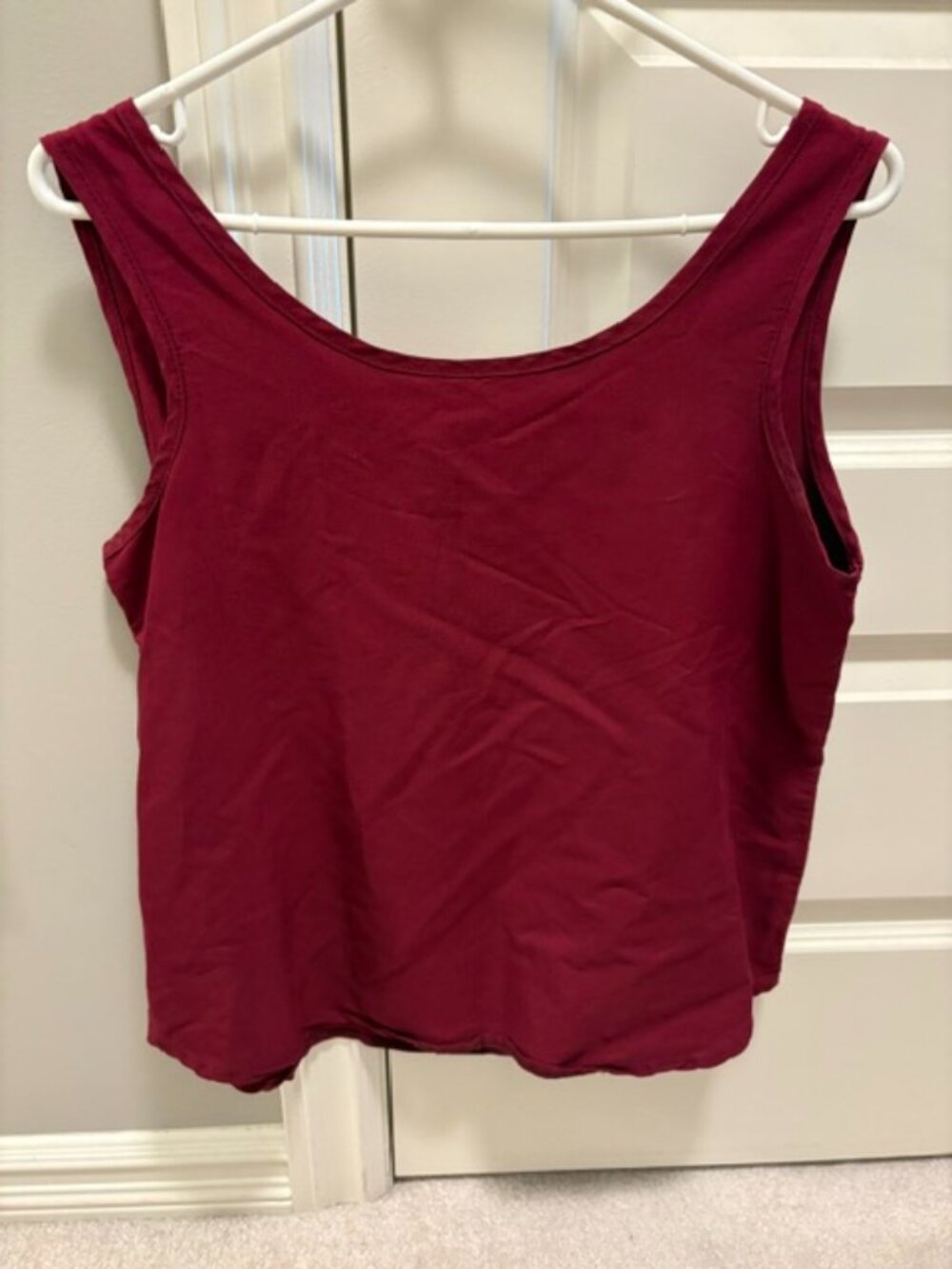 Burgundy Sleeveless Top